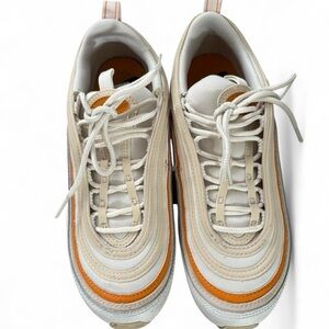 Stylish White and Orange Nike Sneakers